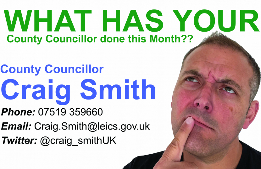 What has your County Councillor done this month?